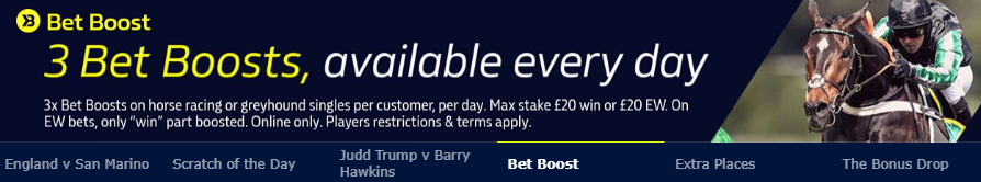william hill bet boosts