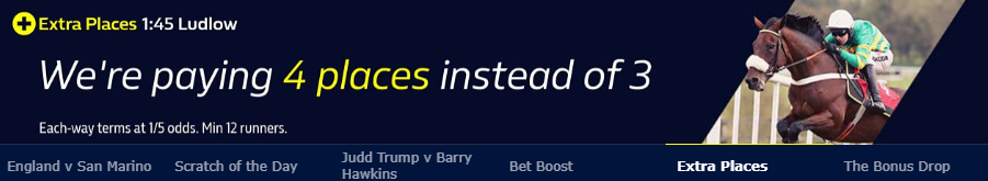 william hill extra places
