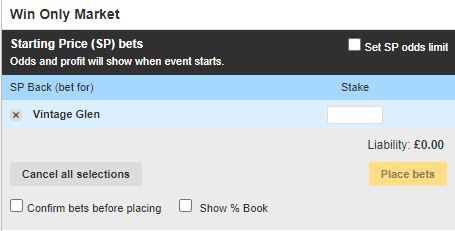 Vintage Glen SP Bet